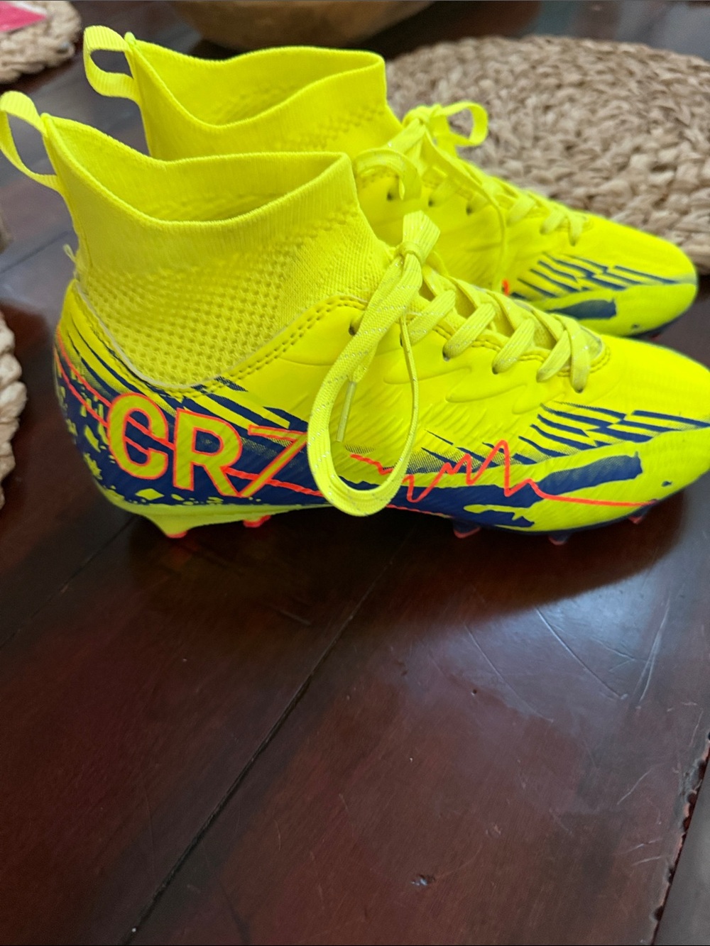 Puma Neon Yellow CR7 High-Top Soccer Cleats Men’s 6